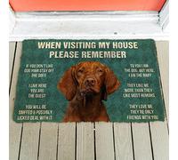 Entrance door mat 3D Please Remember Vizsla House Rules Custom Doormat Non Slip Door Floor Mats Home Decor 24"x36"