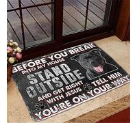 Entrance door mat 3DPattern Staffordshire Bull Terrier Before You Broke Into My House Doormat for Bedroom Toilet Kitchen Mat Home Decor 24"x36"