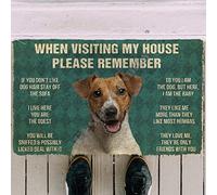 Entrance door mat Please Remember Jack Russell Terrier House Rules Custom Doormat Indoor Doormat Non Slip Door Floor Mats Home Decor 20"x32"