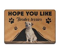 Entrance Door Mats Washable Floor Mat Comfortable Kitchen Mats Bath Mat For Living Room Shower Kitchen 40X60cm Border Terrier, For Dog Lovers Gift