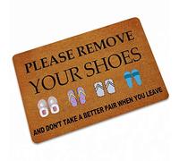 Entrance Doormat - Funny and Creative Doormat - Please Remove Your Shoes Door Mat for Indoor Outdoor Use 24X16 Inch