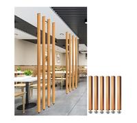 Entrance Hall Partition Screen Column Floor， Floor-to-Ceiling Metal Slat Room Divider for Office Stairway Loft Porch, Multiple Sizes(6root,215cm/84.6in/7.05ft)