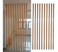 Entrance Hall Partition Screen Column Floor to Ceiling, Customizable Wood Slat Room Dividers, Privacy Screens Separation Divider Posts for Living Lobby Restaurant(10 Pack,H 185cm/6ft)