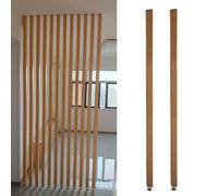 Entrance Hall Partition Screen Column Floor to Ceiling, Customizable Wood Slat Room Dividers, Privacy Screens Separation Divider Posts for Living Lobby Restaurant(2 Pack,H 240cm/7.9ft)