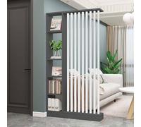 Entrance Hall Partition Screen Column Floor to Ceiling, Freestanding Room Divider with Shelves for the Living Room, Modern Freestanding Wood Room Divider Screen, Privacy Screens Room Partition Post(Gr