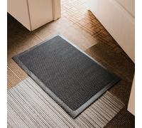 Entrance Mat Metallic Grey 40x60cm Mesh Scraping Non-Slip PVC Backing Durable HD