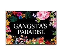 Entrance Mats Gangsta'S Paradise Flower Funny Soft Door Mat Print Flannel Mat For Hallway Indoor Patio 40X60Cm