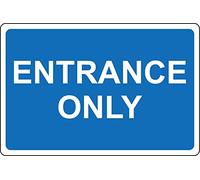 Entrance only pedestrian flow Safety sign - 3mm Aluminium sign (600mm x 400mm)