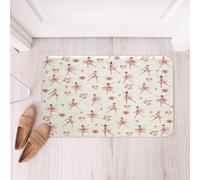 Entrance Rug Ballet Flower Flower Cute Dancing Theme Girly Love Gymnastics Stylish Barrier Mat Soft Floor Mat For Indoor Entrance Front Door 40X60Cm