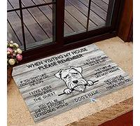Entrance Rug Lakeland Terrier Door Mat Funny Utility Indoor Outdoor Mat For Hallway Garage Doorstep 40X60Cm