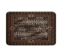 Entrance Rug Leopard Safari Cheetah Print Non Slip Flannel Mat Water Absorbent Indoor Door Mat For Patio Hallway Pets 40X60Cm