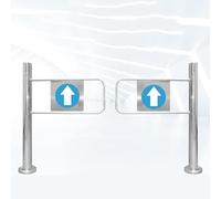 Entrance Swing Gate, 90°Opens One-Way Door, Spring-Loaded Automatic Closure Safety Gate, Stainless Steel Entrance And Exit Device, For Store, Yards, Warehouse(1.9x1m/6.23x3.28ft)