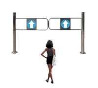 Entrance Swing Gate, Retractable Import Export Guard, Passage Automatic Closing Safety Door for Warehouse, Library, Shop(97x110cm)