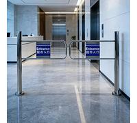 Entrance Swing Gate, Spring-Loaded Automatic Closure 1-Way Door, 90°Opens Entrance And Exit Device, Stainless Steel Access Barrier, For Warehouse, Library, Shop(1.1x1m/3.61x3.28ft)