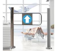 Entrance Swing Gate - Supermarket Security Door with Post Mount, Manual Swing Gate for Store/Library, Opens 90 Degrees for Inlet/Exporter Access, 100x100cm