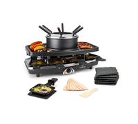 Entrecôte 2-in-1 Raclette Grill & Fondue Natural Stone 1100W 8 Persons Coasters