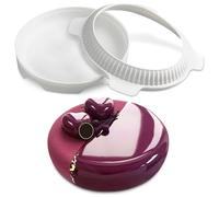Entremet Mold - Easy Release 7.5" Round Mousse Cake Molds with Flexible Nonstick Silicone Design, 3D Shape for Smooth Soft Desserts - Dishwasher Safe | Cheesecake, Chocolate & Mirror Glaze Cake Making