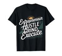 Entrepreneur Hustle Grind Execute Startup Motivation Value Graphic T-Shirt