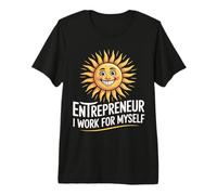 Entrepreneur I Work for Myself Mindset Grind Work - Premium T-Shirt