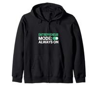 Entrepreneur Mode Always On | Minimalist Business Design Zip Hoodie