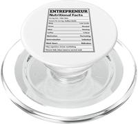 Entrepreneur Nutritional Facts Business Owner Startup Hustle PopSockets PopGrip for MagSafe