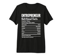 Entrepreneur Nutritional Facts Visionary Leadership Success Premium T-Shirt