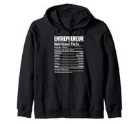 Entrepreneur Nutritional Facts Visionary Leadership Success Zip Hoodie
