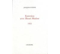 Entretien avec Henri Matisse 1925
