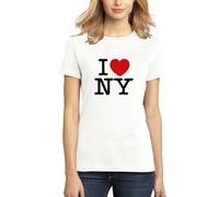 ENTROPIJA I Love NY New York City United States t-Shirt Classic fit Women's Art Tops tees White