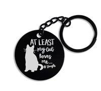ENTROPIJA My Cat Loves Me Keyring & Keychain, Tag, Black Keyholder