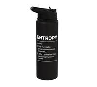 Entropy Definition Funny Lazy Room Cleaning Disorder Humor Stainless Steel Insulated Water Bottle