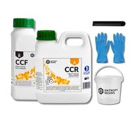 Entropy Resins Clear Casting Kit - 2 Part Epoxy Resin and Hardener for DIY Art, Jewellery & Wood, Craft Kits for Adults, Clear Epoxy Resin Kits for Beginners and Pros - Fast Cure Kit, 1.3 Litre