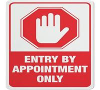 Entry By Appointment Only Sign 12X12 Inch Aluminum Metal Tin Sign For Indoor & Outdoor Yard Sign Lawn Sign Decor
