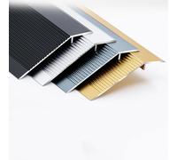 Entry Door Edge Trim Flute,Door Threshold Ramp Floor Edge Trim Strip,Aluminum Threshold Transition Strip,Interior Metal Thresholds for Doorways(Rose Gold)