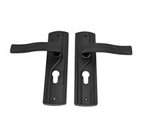 Entry Door Handle with Lock and Key, Secure Keyed Reversible Lever Exterior for Front Entrance and Bedrooms, Manganese Steel Silent Bearing Universal Door Lever Lock Set for Home
