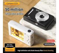 Entry Level 4K Digital Camera Featuring 64MP Imaging 18X Zoom and Anti Shake Technology for Travel and Selfie Photography (White)