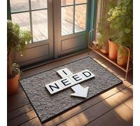 Entry Mats Indoor Home I Need With An Arrow Pointing Down Doormat Coffee Bar Decor Home Decor Men(65X90CM)
