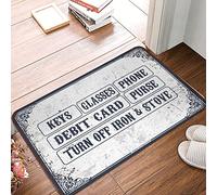Entry Mats Outdoor Home Keys Glasses Phone Debit Card & Purse Turn Off Iron & Stove Mat Shoe Mats For Entryway Indoor Bar Decorations For(65X90CM)