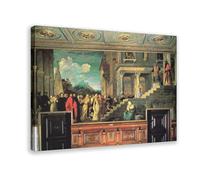 Entry of Mary Into The Temple by Titian Poster Bedroom Canvas Decor Print Wall Art Office Room Aesthetic Decor Gift 16x24inch(40x60cm)
