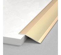 Entry Threshold Reducer Aluminum Floor Transition Strip 36" 48", Extra Wide Threshold Ramps Bridge Height 1-3cm, for Wood, Tile, Laminate, Vinyl, Door Entry(Gold,47inch/120cm)