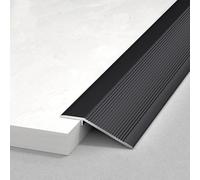 Entry Threshold Reducer Aluminum Floor Transition Strip 36" 48", Extra Wide Threshold Ramps Bridge Height 1-3cm, for Wood, Tile, Laminate, Vinyl, Door Entry(Black,36inch/90cm)
