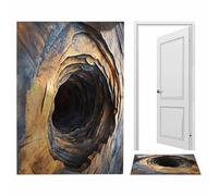 Entryway Area Rug - Optical Illusion Bathroom Rug, Realistic Abstract Non Slip Bath Rugs, 3D Hole Optical Illusion Area Rugs for Bedroom Study Front Door Sofa Side Dorm Apartment Housewarming