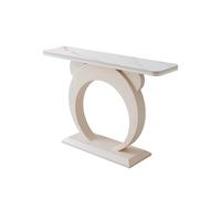 Entryway Console Table, Luxury Accent Sofa Table with Faux Marble Top and Metal Base, Rectangular Narrow Display Furniture for Living Room or Hallway