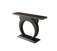 Entryway Console Table, Luxury Accent Sofa Table with Faux Marble Top and Metal Base, Rectangular Narrow Display Furniture for Living Room or Hallway