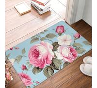 Entryway Doormat 16" x 24" Non-Slip Front Door Mat Bathroom Doormats Vintage Rose Door Mat for Bathroom Welcome Mats for Outdoor Indoor Home Decoration Entryway Mats for Patio