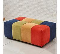 Entryway Footstool Bench,Modern Accent Foot Rest Stool for Living Room Bedroom End of Bed Bench,Linen Upholstered Foot Stool(Colored-80x40x40cm)