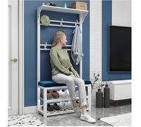 Entryway Hall Tree Shoe Ben Coat Rack With Storage Shelves And Hooks Mudroom Storage Organizer For Entrance Hallway With Seat Cushion Metal e
