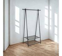 Entryway Metal Coat Rack Stand With Shoe Storage