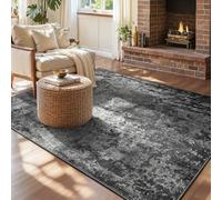 Entryway Rug 3x6 Black Bedroom Area Rug Washable Non Slip Abstract Boho Rugs for Indoor Entry, Kitchen, Classroom, Bathroom, Kids Girls Room, Office, College Dorm Small Carpet