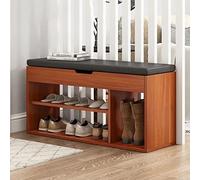 Entryway Shoe Organizer Bench with Hidden Storage and Cushioned Seat - Space-Saving Solution for Shoes and Boots